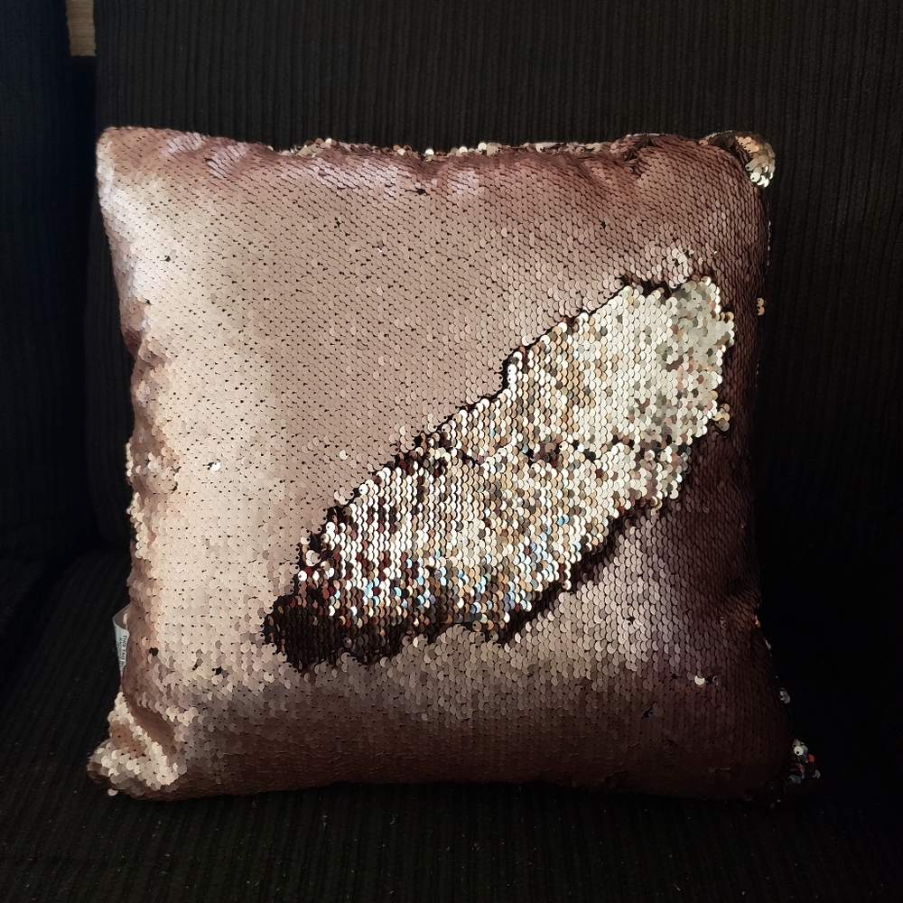 Rose gold decorative pillow